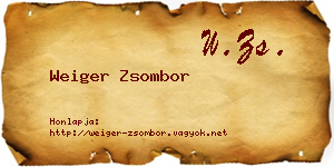 Weiger Zsombor névjegykártya