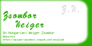 zsombor weiger business card